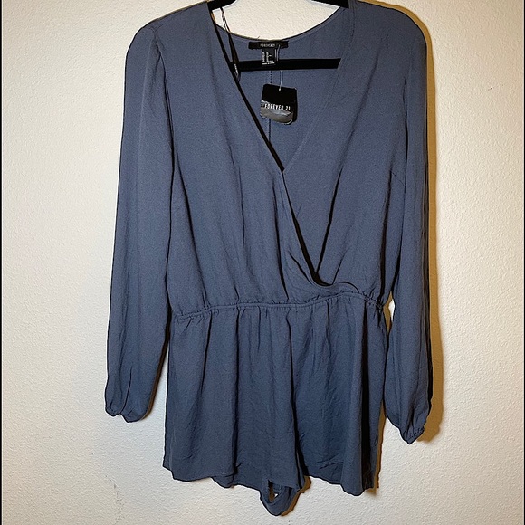 Forever 21 Dresses & Skirts - Forever 21 long sleeve romper NWT